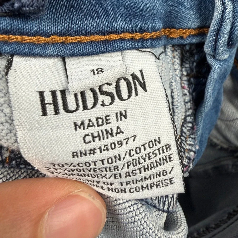 Hudson Kids Blue Denim Jeans Light Wash Cuffed 18 Months Toddler Boys Girls